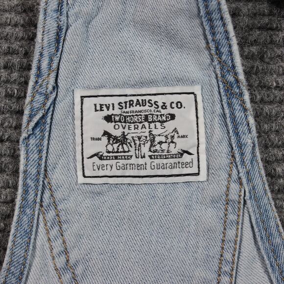 Levi’s Shortalls Womens Small Light Wash Denim 52333 Adjustable Missing Buckle - Picture 6 of 8